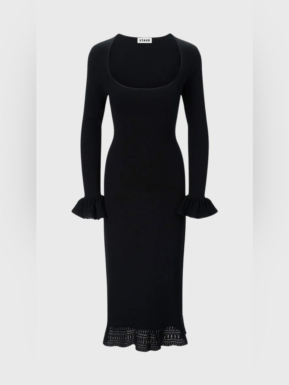 STAUD SHELLEY DRESS IN BLACK